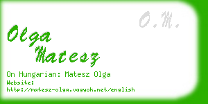 olga matesz business card